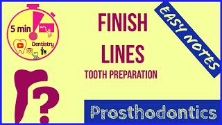 FINISH LINES  TOOTH PREPARATION  FPD  easy notes [upl. by Kerstin755]