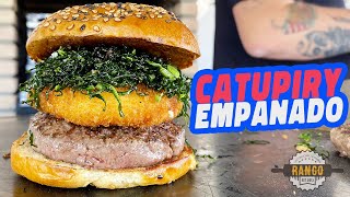 Como fazer Catupiry Empanado  Hambúrguer com catupiry frito [upl. by Chura]