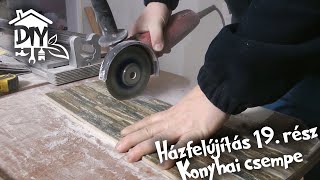 Házfelújítás 19rész  Konyhai csempe felrakása  Green Cottage DIY [upl. by Madel]