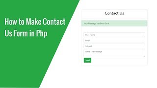 How to Make Contact Us Form in Php [upl. by Aninad224]