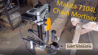 Makita 7104L Chain Mortiser Unboxing and first use [upl. by Keram]