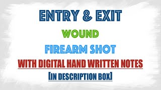 Entry Wound vs Exit wound in firearm or gunshot injury  Forensic science [upl. by Halehs]