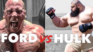 Martyn Ford vs Iranian Hulk  Fight Training 2021 [upl. by Arutak531]