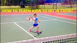 4 year old practices tennis Teach your Child how to HAMMER the ball [upl. by Sil]