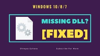 Missing DLL files on Windows 1087 Easy Fix [upl. by Myrilla867]