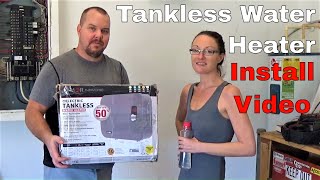 Install Electric Tankless Water Heater E01  Review Atmor Thermopro [upl. by Loydie]