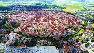 The Fortified City of Nördlingen Drone Video  The Reallife Attack on Titan City [upl. by Eciuqram]