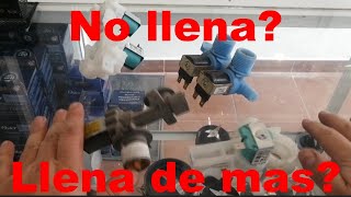 Reparar y Diagnosticar Válvulas De Llenado De Lavadora  SOLUCION [upl. by Vickey]