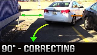 90 degrees Parking  How to Correct Yourself [upl. by Muhcon]