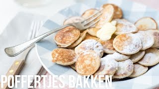 RECEPT Poffertjes bakken  OhMyFoodness [upl. by Haleak]