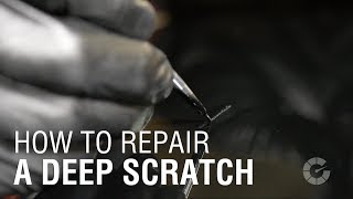 How To Repair a Deep Scratch  Autoblog Details [upl. by Ahsitahs549]