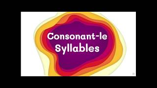 The Six Syllable Types Cle Syllables [upl. by Hobie]