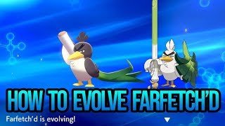 HOW TO EVOLVE FARFETCHD TO SIRFETCHD  Pokemon Sword and Shield [upl. by Eillit]