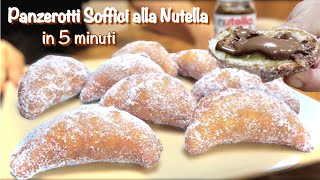 PANZEROTTI SOFFICI ALLA NUTELLA in 5 MINUTI impasto istantaneo allo yogurt [upl. by Sucramal]