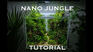 Aquascaping tutorial  AMAZING Hightech NANO JUNGLE tank [upl. by Norris]