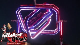 Ride Review Harley Quinn Spinsanity at Six Flags Over Texas with Ranger [upl. by Nnahgem945]