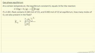 GasPhase Equilibrium Example [upl. by Rehpinnej]