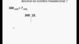 conversion décimale hexadécimale [upl. by Yrian]