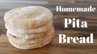 How to Make Homemade Pita Bread  Pita Recipe [upl. by Ahsinnek]