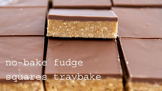 NoBake Fudge Squares Traybake  traybakes amp more [upl. by Anaher660]