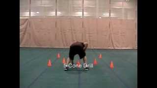 5 Cone Zone Block Footwork Drill [upl. by Velma]