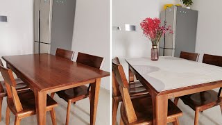 How to Place Silicone Dining Table Cover  Prevent Wood Surface Scratches Damage [upl. by Ynahirb]