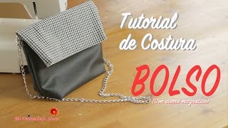 Tutorial 45  Como hacer un Bolso con cierre magnético  How to make a bag with magnetic closure [upl. by Morrill]