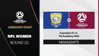 NPL Women R20  Capalaba FC vs FQ Academy QAS Highlights [upl. by Nagard]