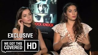 Exclusive Interview Lorenza Izzo and Ana de Armas Talks Knock Knock HD [upl. by Adnal]