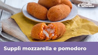 SUPPLÌ MOZZARELLA E POMODORO  Super filanti e saporiti [upl. by Leahcim726]