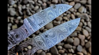 Etching 101 How To Etch Your Damascus Pattern Welded Blade [upl. by Alarise]