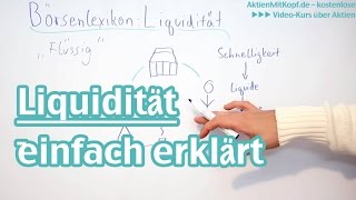 Liquidität einfach erklärt  Börsenlexikon AktienMitKopfde [upl. by Aldrich]