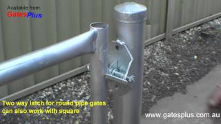 Gate Latch 2 way for round pipe and square [upl. by Oicnaneb]