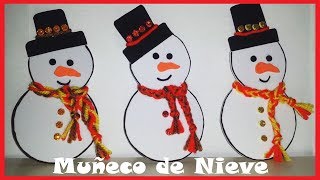 Cómo hacer un Muñeco de Nieve  Foam Snowman DIY Christmas Ornament Simple y Creativo [upl. by Atikcir500]