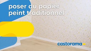 Comment poser du papier peint  Castorama [upl. by Gniy636]