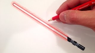 How to Draw a Red Lightsaber [upl. by Orford]