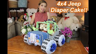 Thoms 4x4 Jeep Diaper Cake Tutorial [upl. by Sirad]