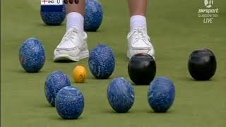 Lawn Bowls  2014 Commonwealth Games Mens Fours Gold Medal Match Scotland vs England [upl. by Zilef]