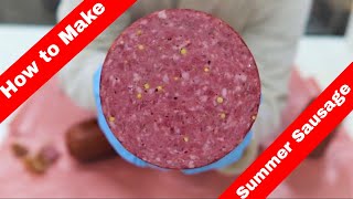 How to make summer sausage at home Recipe Included [upl. by Ennairrek]