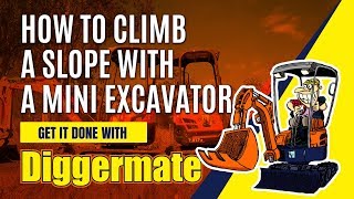 How to Climb A Slope with a Mini Excavator [upl. by Cosme]