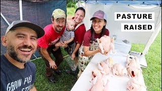 Butchering 30 CHICKENS in our BACKYARD SIMPLE SETUP [upl. by Carlene]