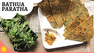 Bathua Paratha Recipe  How to Make Bathua Paratha  बथुआ के परांठे [upl. by Nerret]