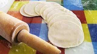 How to make Gyoza wrappers Gyoza skins from scratch [upl. by Kala]