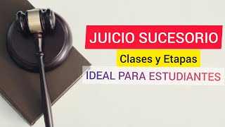 JUICIO SUCESORIO CLASES Y ETAPAS ideal para estudiantes [upl. by Anitnelav]