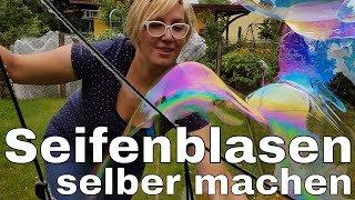 Riesenseifenblasen selber machen mein Rezept DIY [upl. by Enyallij563]