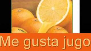 Jugo de naranja  Spanish food vocabulary song [upl. by Eniarda]