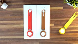 Apple AirTag Explained Leather Loop Case Unboxing Review  EVERY COLOR REVEALED [upl. by Yenial]