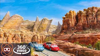 360 Disney California Adventure Radiator Springs Racers  Cars Ride 2021 [upl. by Hcone]