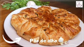 Receita fácil e rápida de pão caseiro de alho [upl. by Bridget]