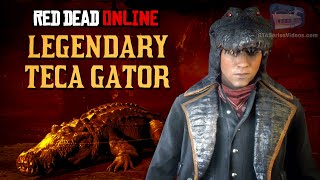 Red Dead Online  Legendary Teca Gator Location Animal Field Guide [upl. by Niac]